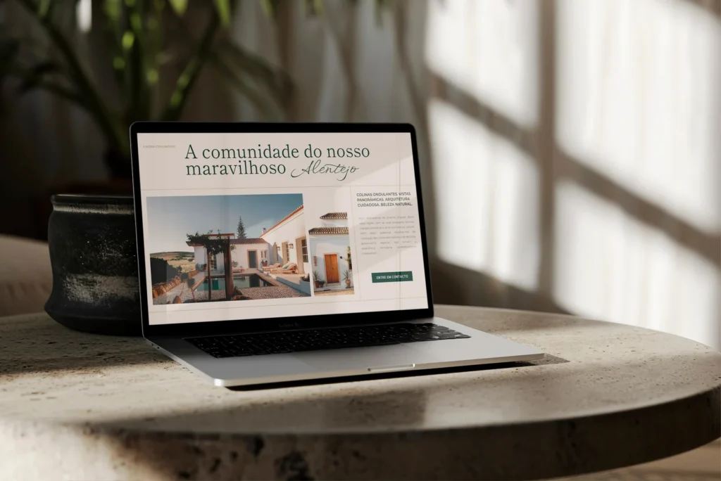 Website desenvolvido para uma agência imobiliária com foco no Alentejo com um design que transborda cultura e tradição.